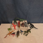Dinosaur Toy Figures Lot of 13 T-Rex Triceratops Stegosaurus Plastic Play Set