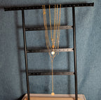 Layered Necklace Gold Tone Medallion Minimalist