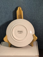 Home Essentials China Saucer Plate White with Gold Rim Individual Replacement