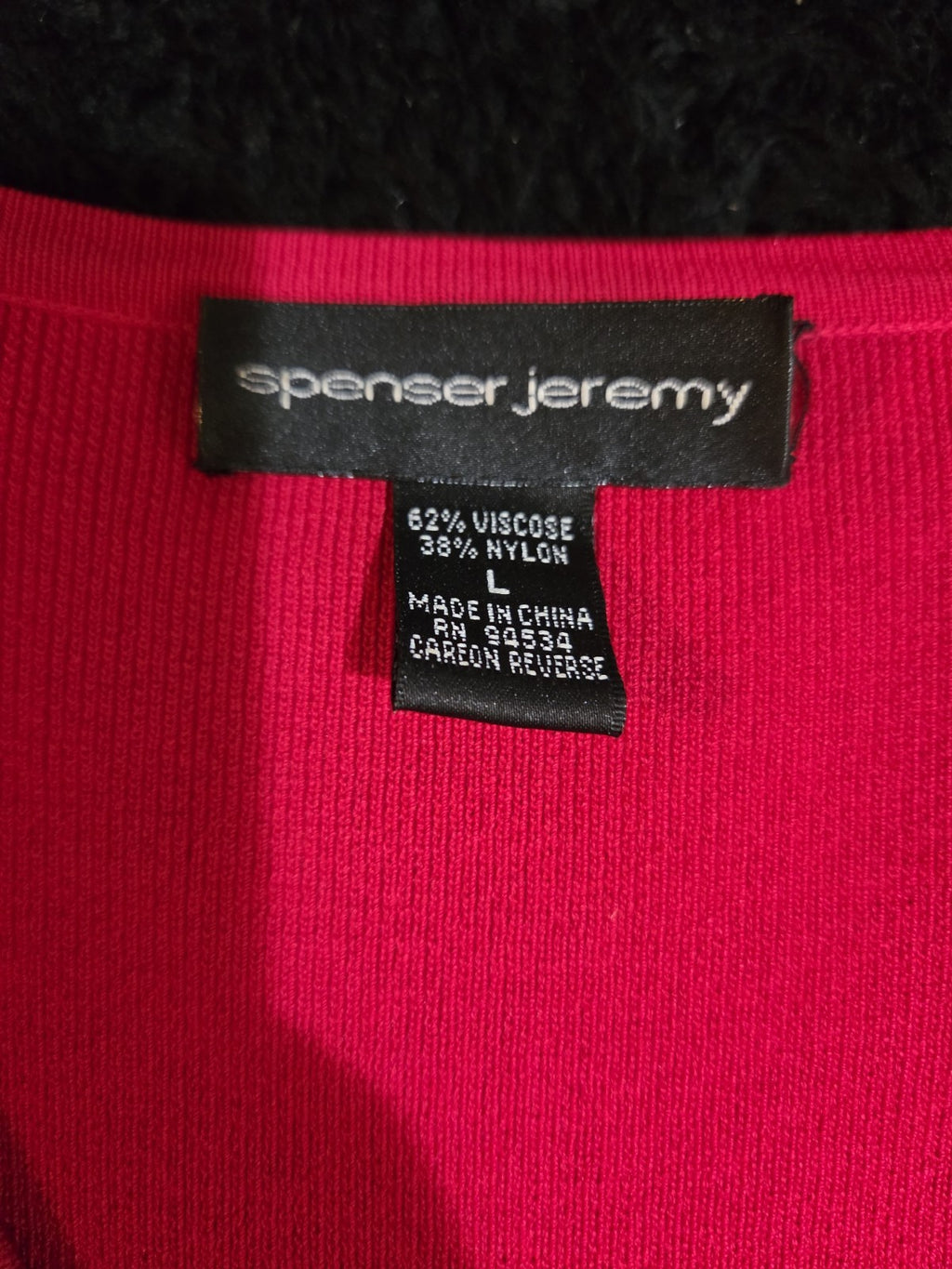 Spenser Jeremy Knit Skirt Set Large L Red Black Faux Wrap Sweater 2 Piece Vtg