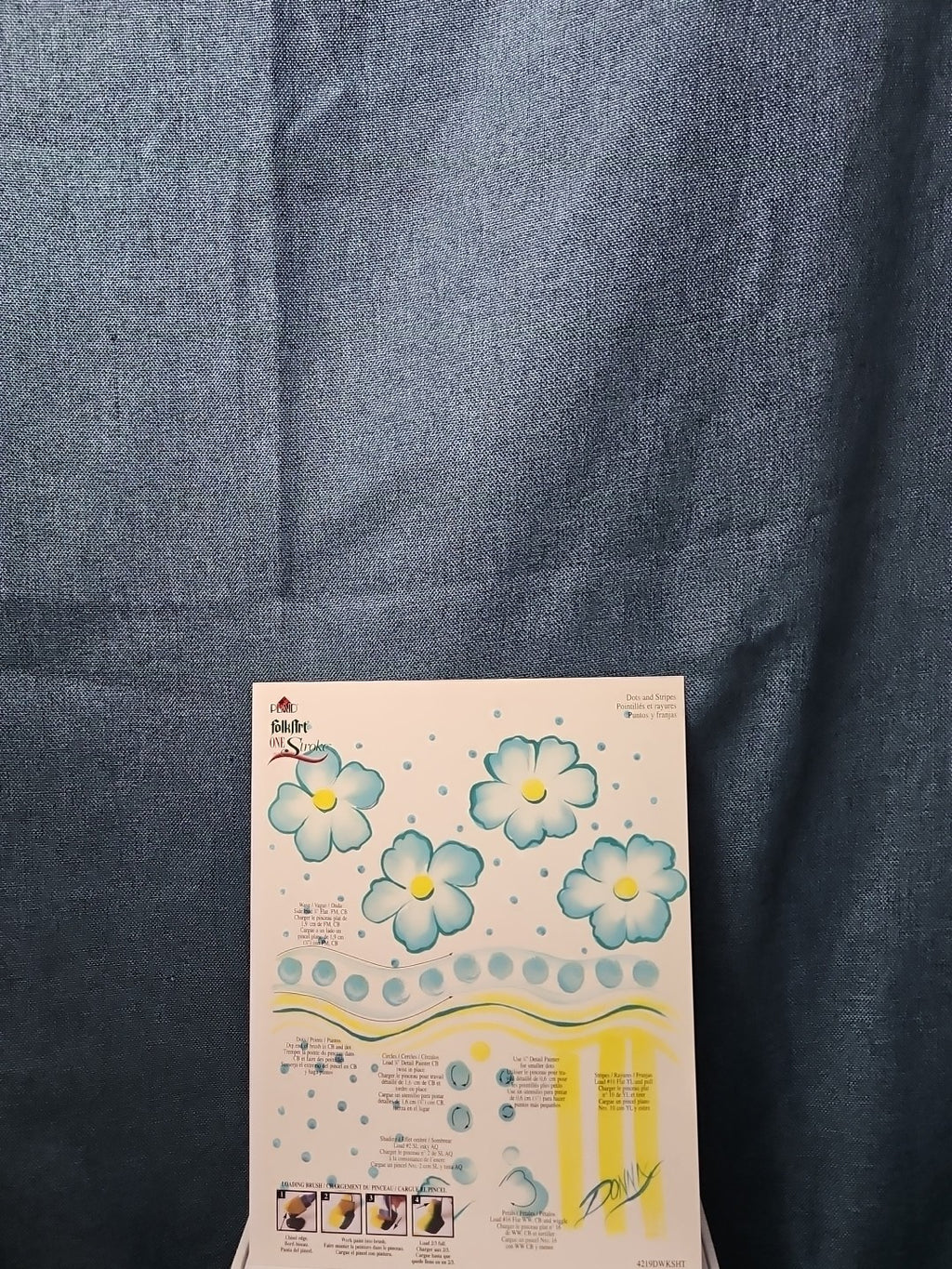 Set of 3 FolkArt One Stroke Painting Worksheet Packs | Flowers #4219 | Reusable