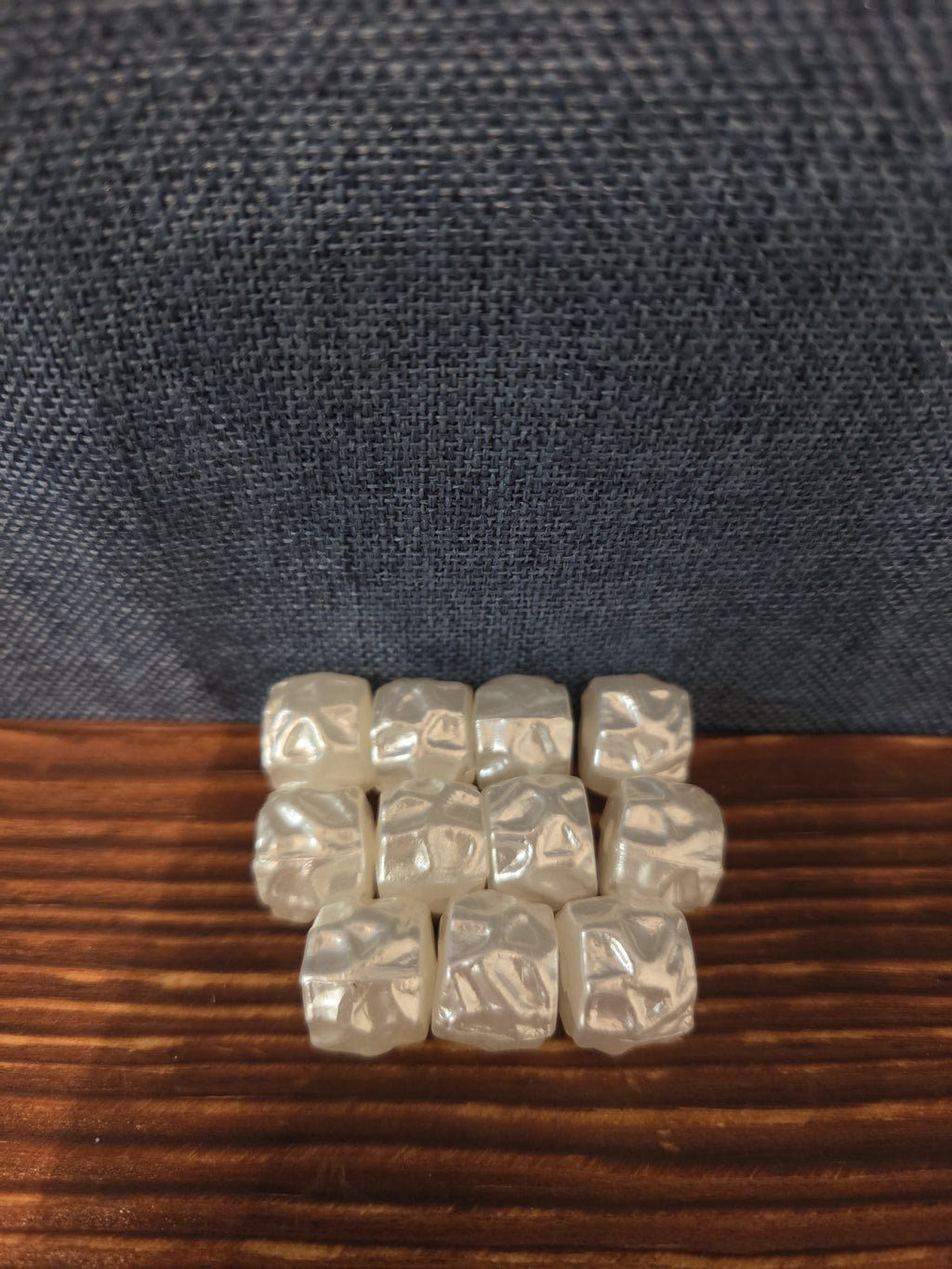 Chunky White Faux Pearl Beads 11pc Craft