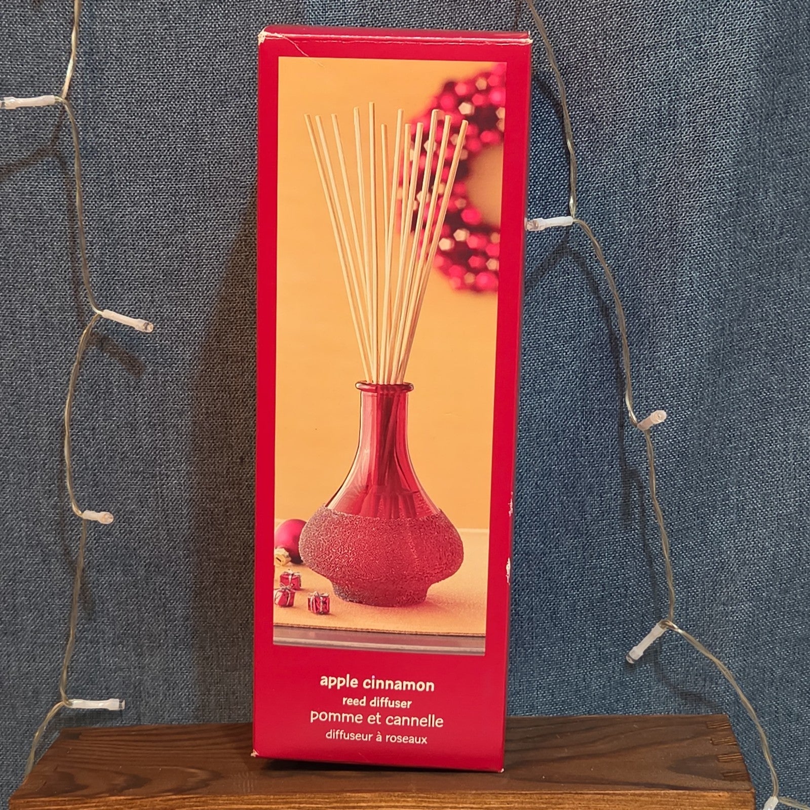 Pier 1 Imports Apple Cinnamon Reed Diffuser Red Glass