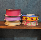 Offray Ribbon Lot 5 Ladybug Cherry Solid Spring Craft Destash