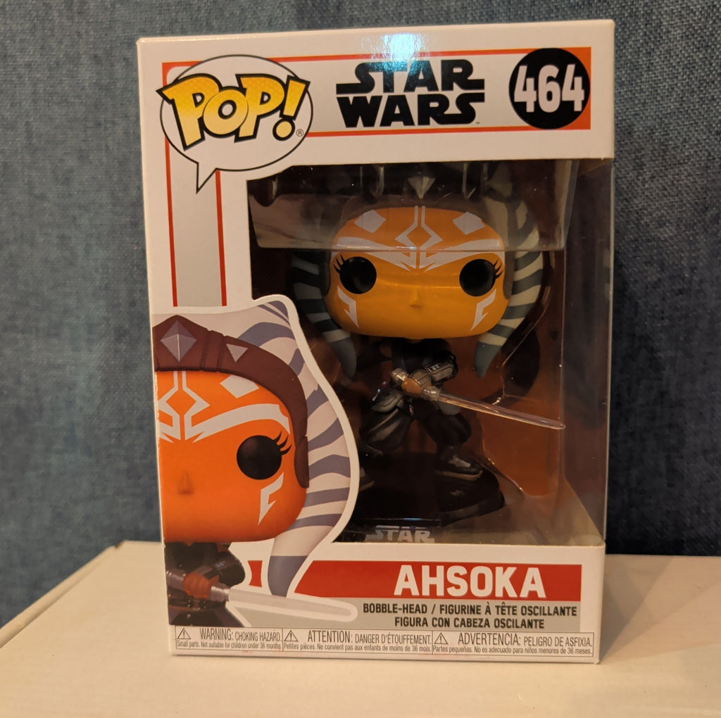Funko POP Star Wars Ahsoka 464 The Mandalorian Dual Sabers in Box with Protector