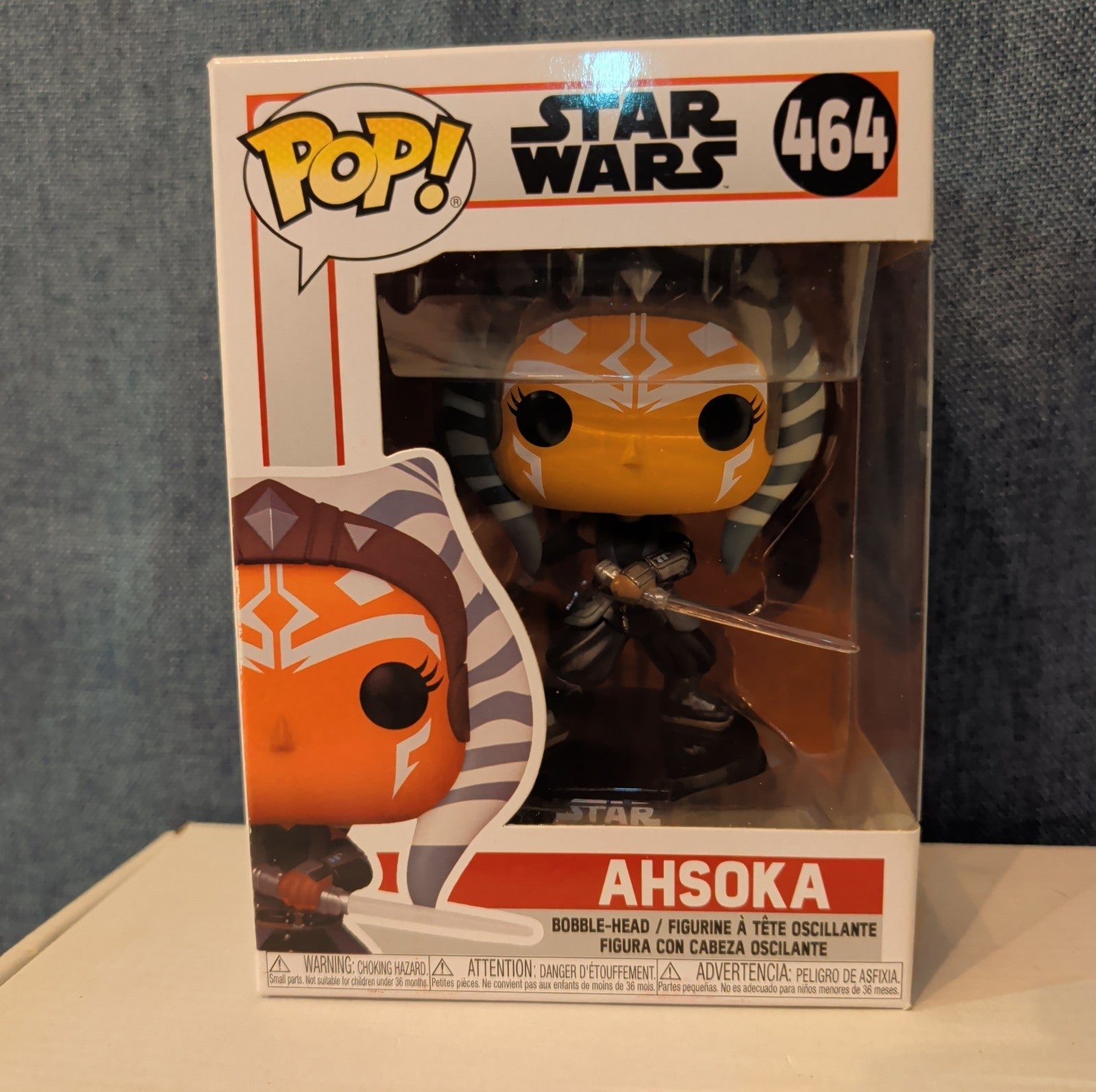 Funko POP Star Wars Ahsoka 464 The Mandalorian Dual Sabers in Box with Protector