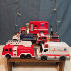 Unbranded Fire Rescue Ambulance Truck Lot 5 Plastic Toy Vehicles