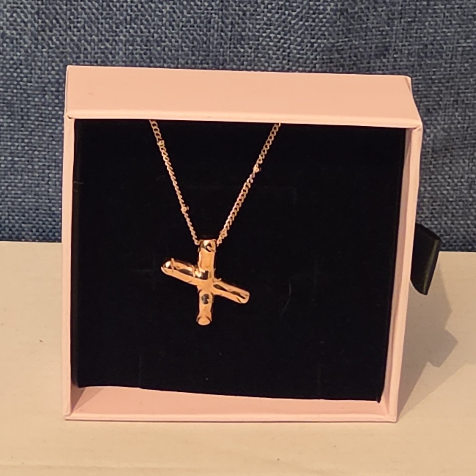 Pixie The Penguin Letter X Necklace Rose Gold Tone Puffy Coquette NIB