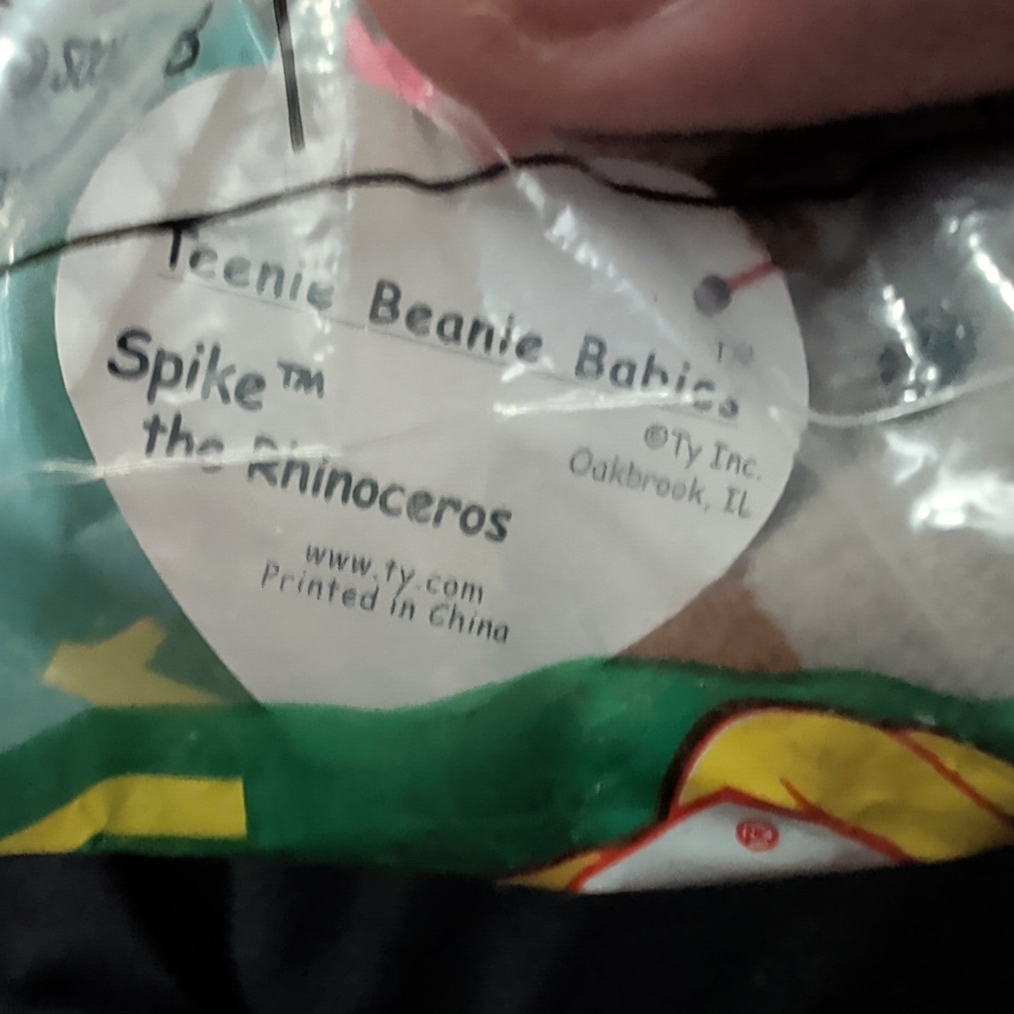 Ty Teenie Beanie Baby Spike the Rhinoceros #11 McDonald’s 2000 Sealed New Retire