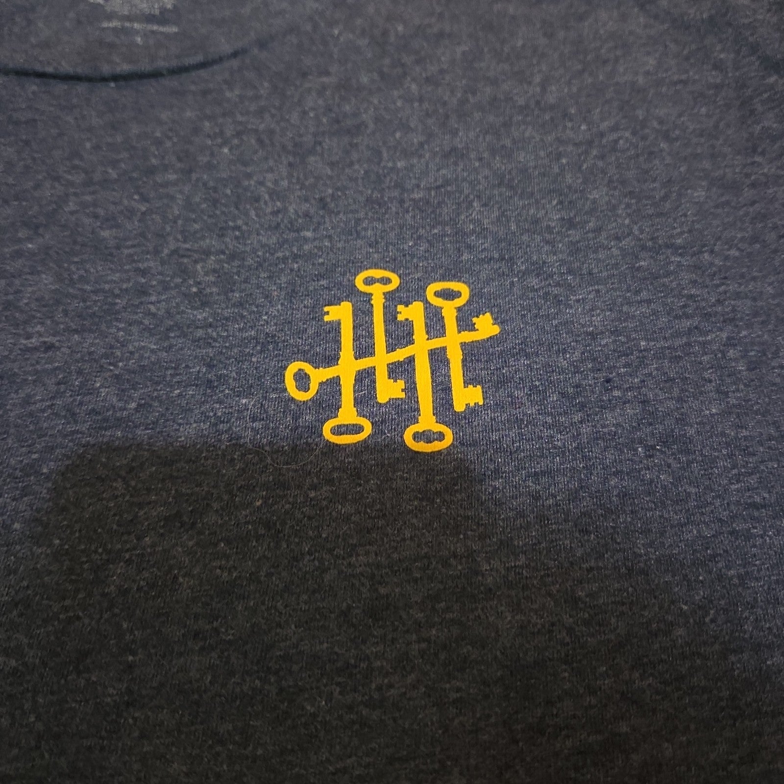 Diageo Tangerine Shirt Large Navy Blue Key Graphic Tee
