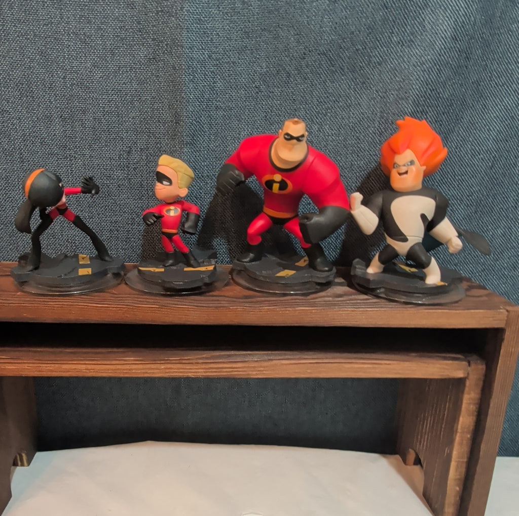Disney Infinity 1.0 Incredibles 4 Figure Lot Syndrome Dash PVC Loose