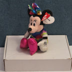 Ty Disney Beanie Baby Minnie Mouse Sparkle Rainbow Dress Metallic Pink Shoes
