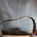 Guess Los Angeles Monogram Tote Bag Gray Black Shoulder Purse