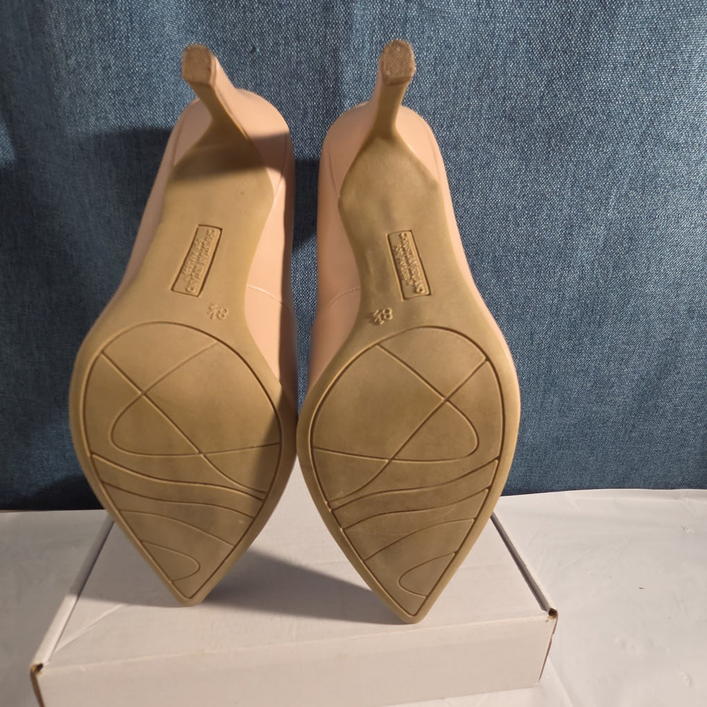 Christian Siriano Nude Heels Pumps 8.5 Pointed Toe Dress Casual Used