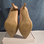 Christian Siriano Nude Heels Pumps 8.5 Pointed Toe Dress Casual Used