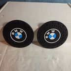 BMW Cup Holder Coasters Silicone Black Blue Auto Accessory