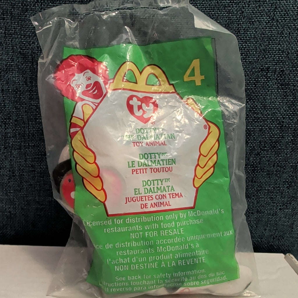 Ty Teenie Beanie Baby Dotty the Dalmatian #4 McDonald’s 2000 Sealed New Dog Toy