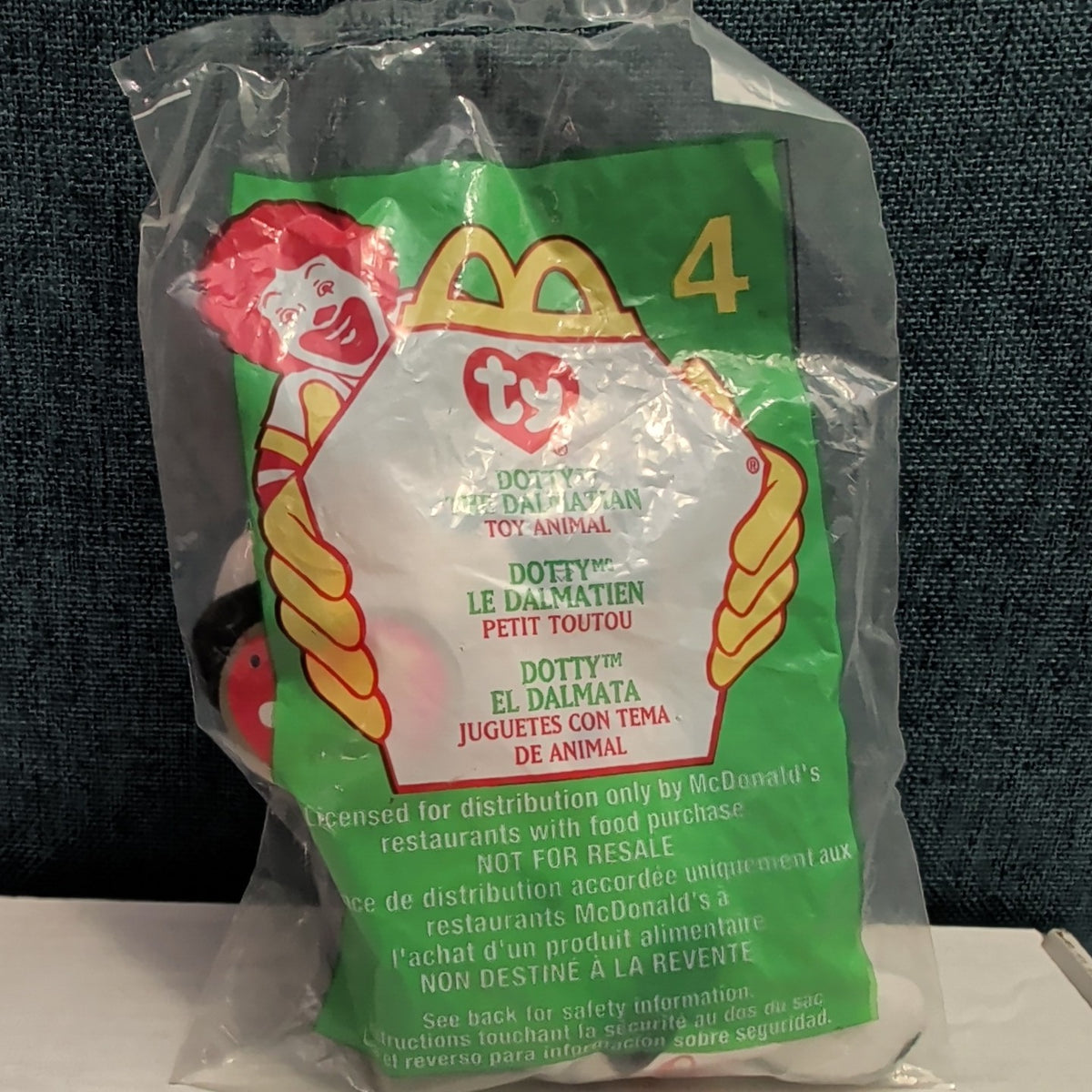 Ty Teenie Beanie Baby Dotty the Dalmatian #4 McDonald’s 2000 Sealed New Dog Toy