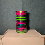 Mixed Ribbon Lot 11 Spools Satin Grosgrain Lace Wired Blue Green Yellow Fall