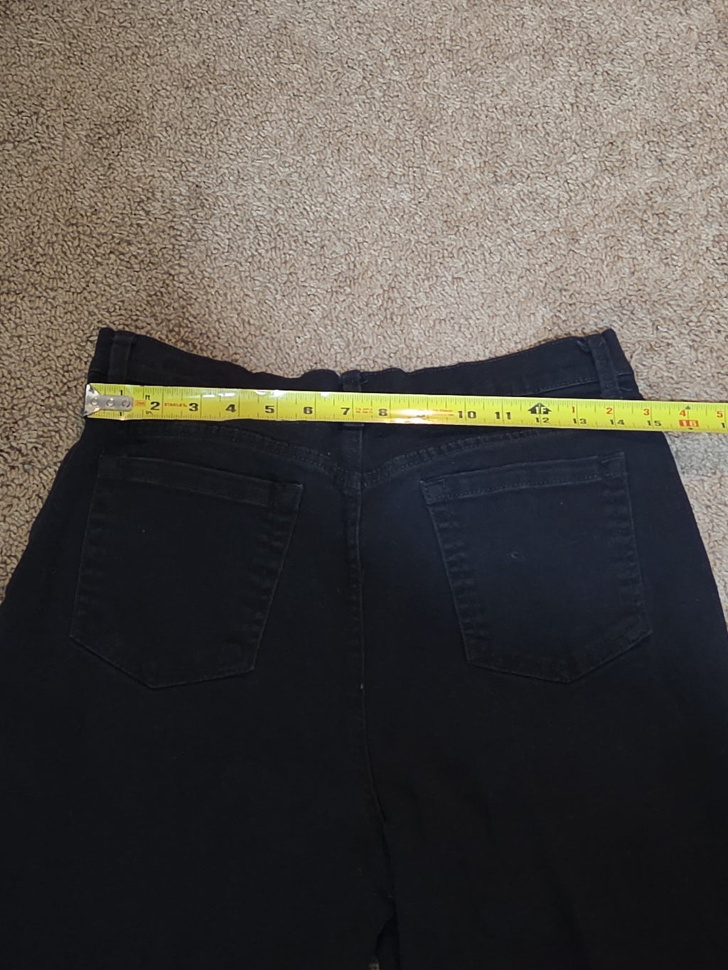 Gloria Vanderbilt Amanda Black Jeans 14p Stretch Denim High Rise Tapered Used
