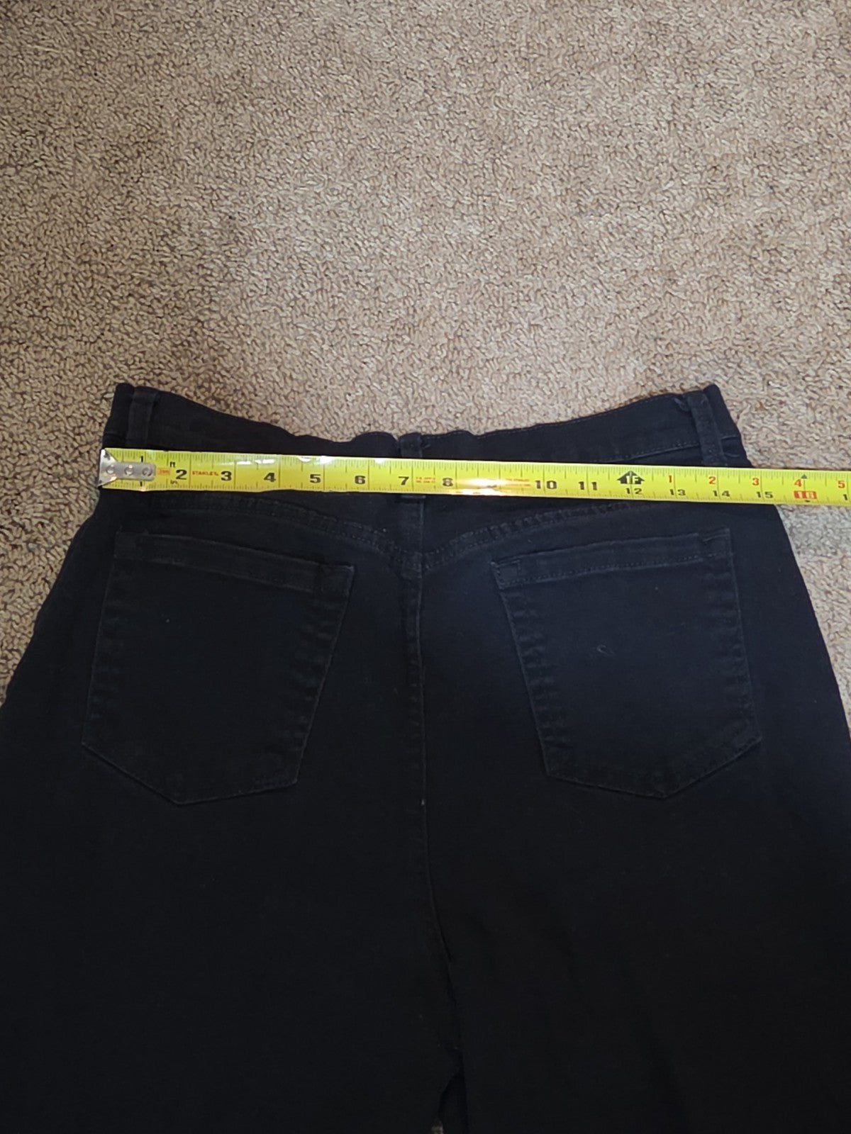 Gloria Vanderbilt Amanda Black Jeans 14p Stretch Denim High Rise Tapered Used