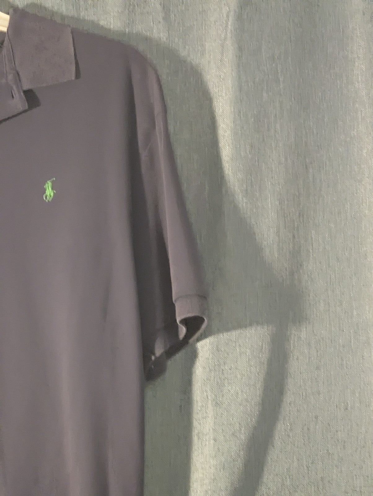 Vintage 90s Polo Ralph Lauren Shirt Men's L Navy Blue Green Pony Logo