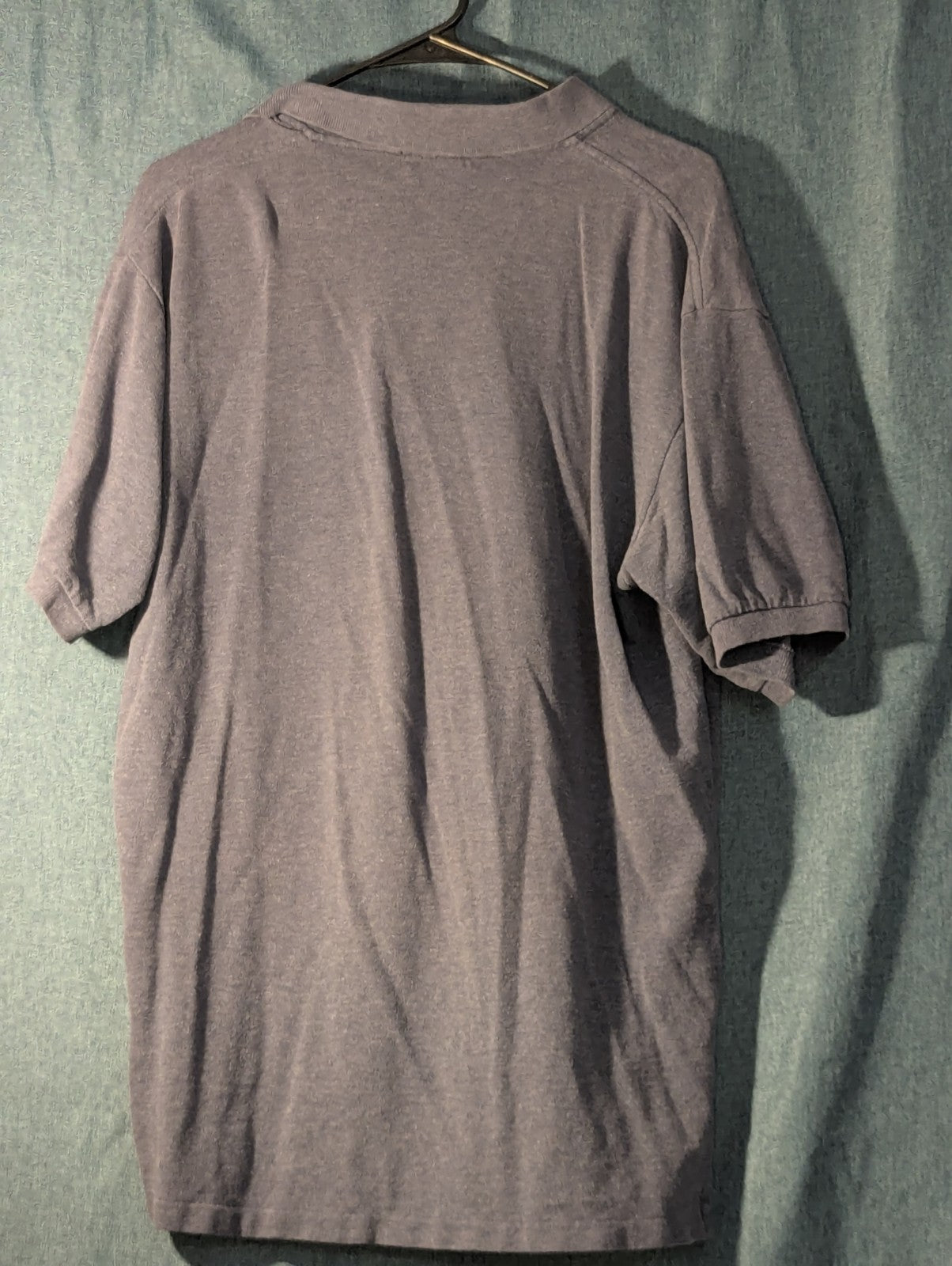 Vintage 90s Polo Ralph Lauren Shirt Men's Large Gray Red Pony Logo Cotton