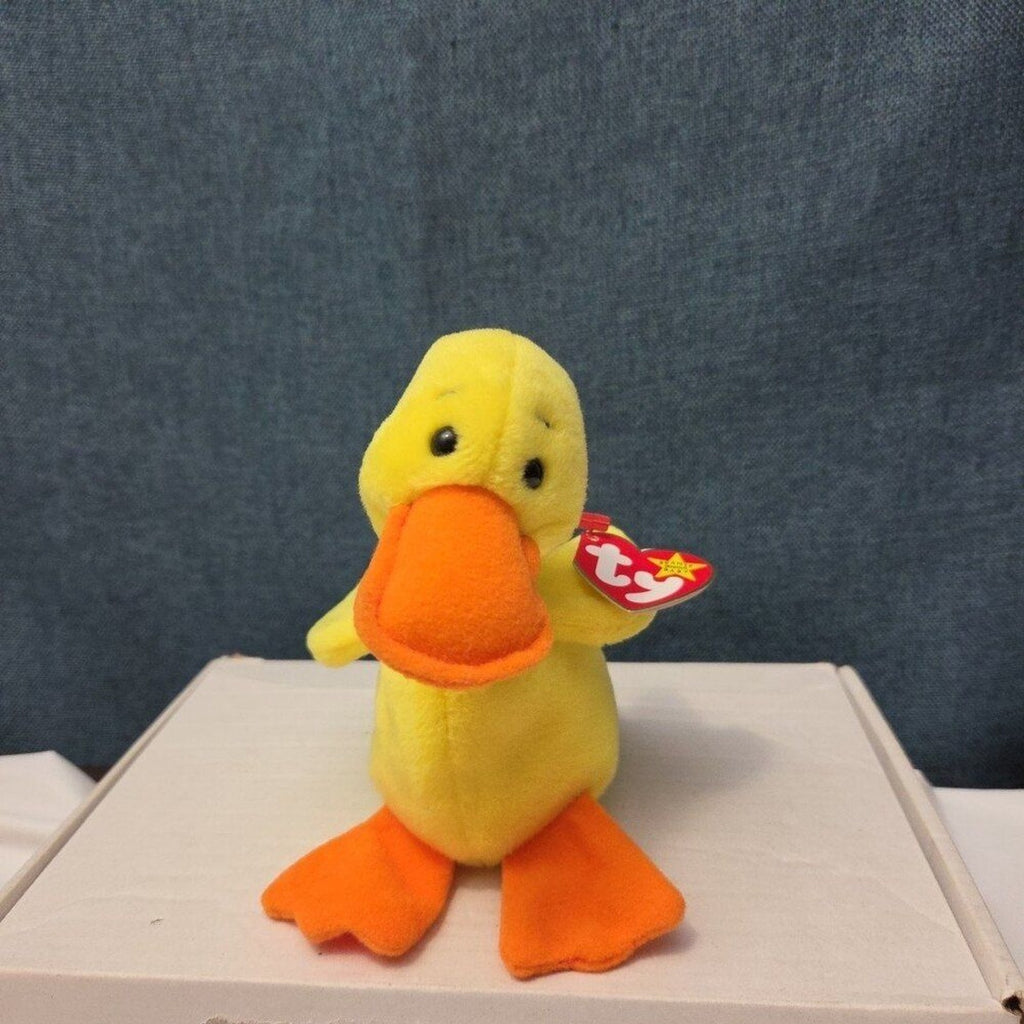 TY Beanie Baby QUACKERS the Duck 1994 Mint Plush Mint Tags Vintage Yellow Plush