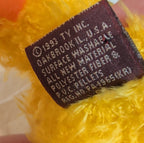Ty Bonnie Yellow Baby Chick Plush Gingham Bonnet 1993 Vintage