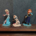 Disney Infinity Frozen 3 Figure Lot Elsa Anna Olaf PVC Loose