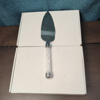 Mr & Mrs Wedding Cake Server Knife Set | Crystal Filled Bling Handle Stainless