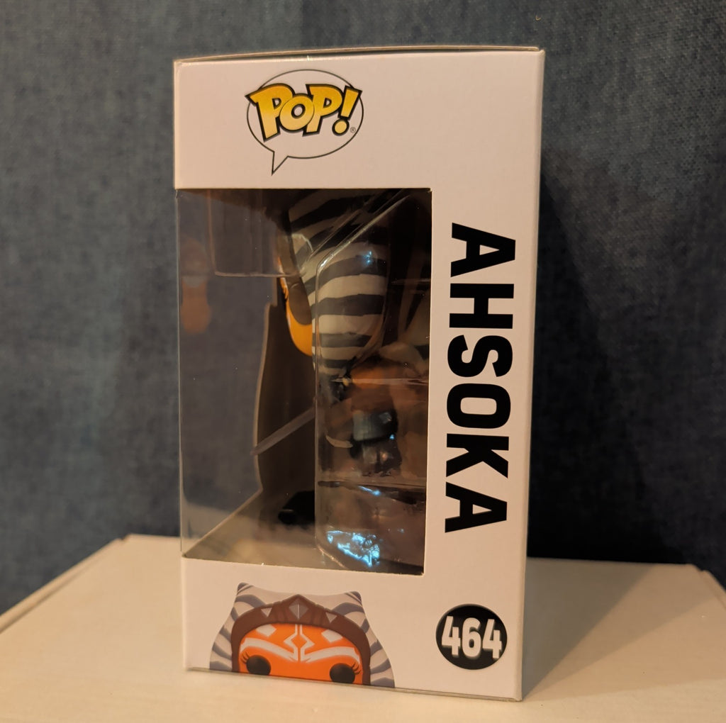Funko POP Star Wars Ahsoka 464 The Mandalorian Dual Sabers in Box with Protector