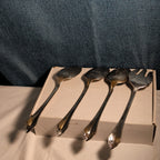 4 Pc ONEIDA Community ROYAL FLUTE Serving Set | Kenwood Meat Fork Spoons MCM