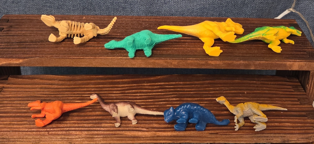 Mini Plastic Dinosaur Figure Lot 8 Prehistoric Toys