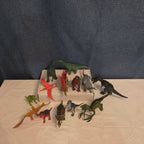 Dinosaur Toy Figures Lot of 13 T-Rex Triceratops Stegosaurus Plastic Play Set