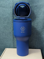 NEW HINJ 30oz Insulated Travel Tumbler Blue | Permanent Lid Stainless Steel