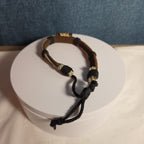 Boho Tribal Leather Cord Bracelet Carved Bead Unisex