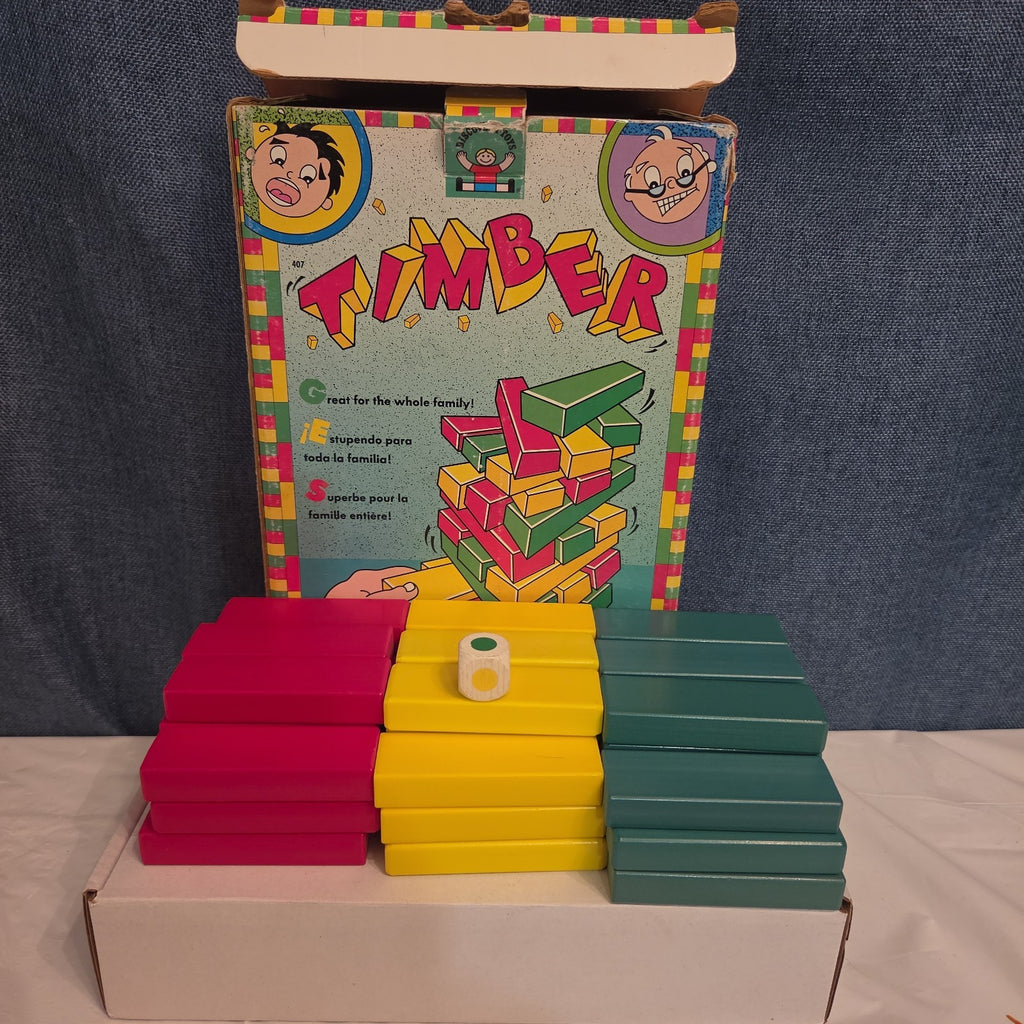 Vintage Discovery Toys Timber Wooden Block Stacking Game