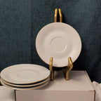 Set of 4 Sea Gull Fine China Saucers 6" | Jian Shang Gold Trim | Replacement