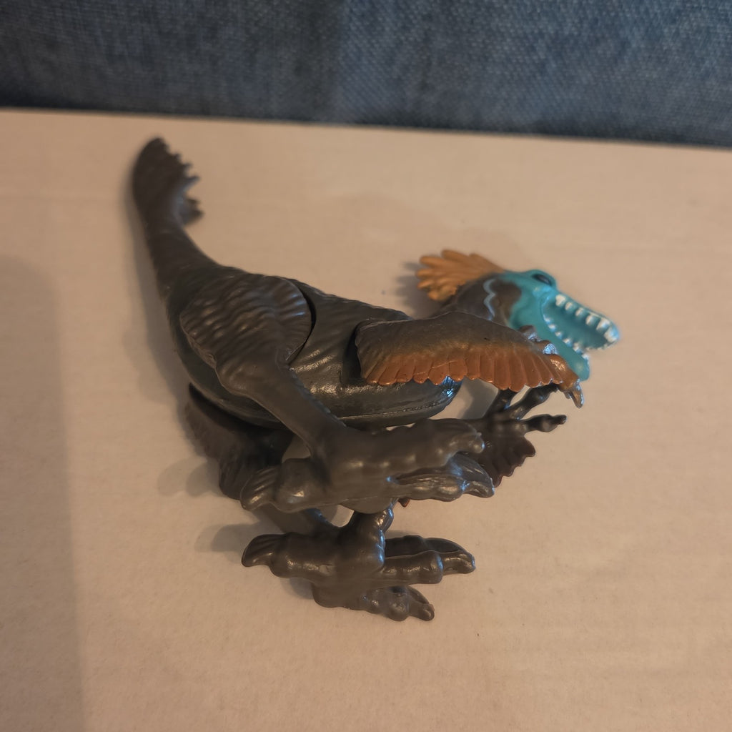 Animal Planet Dino Tower Replacement Raptor Figure Feathered Blue Face Toy