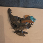 Animal Planet Dino Tower Replacement Raptor Figure Feathered Blue Face Toy