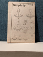 Simplicity 4812 Child's Poncho Hat Mittens Pattern Sz 3-8 | UNCUT |Cozy Fleece