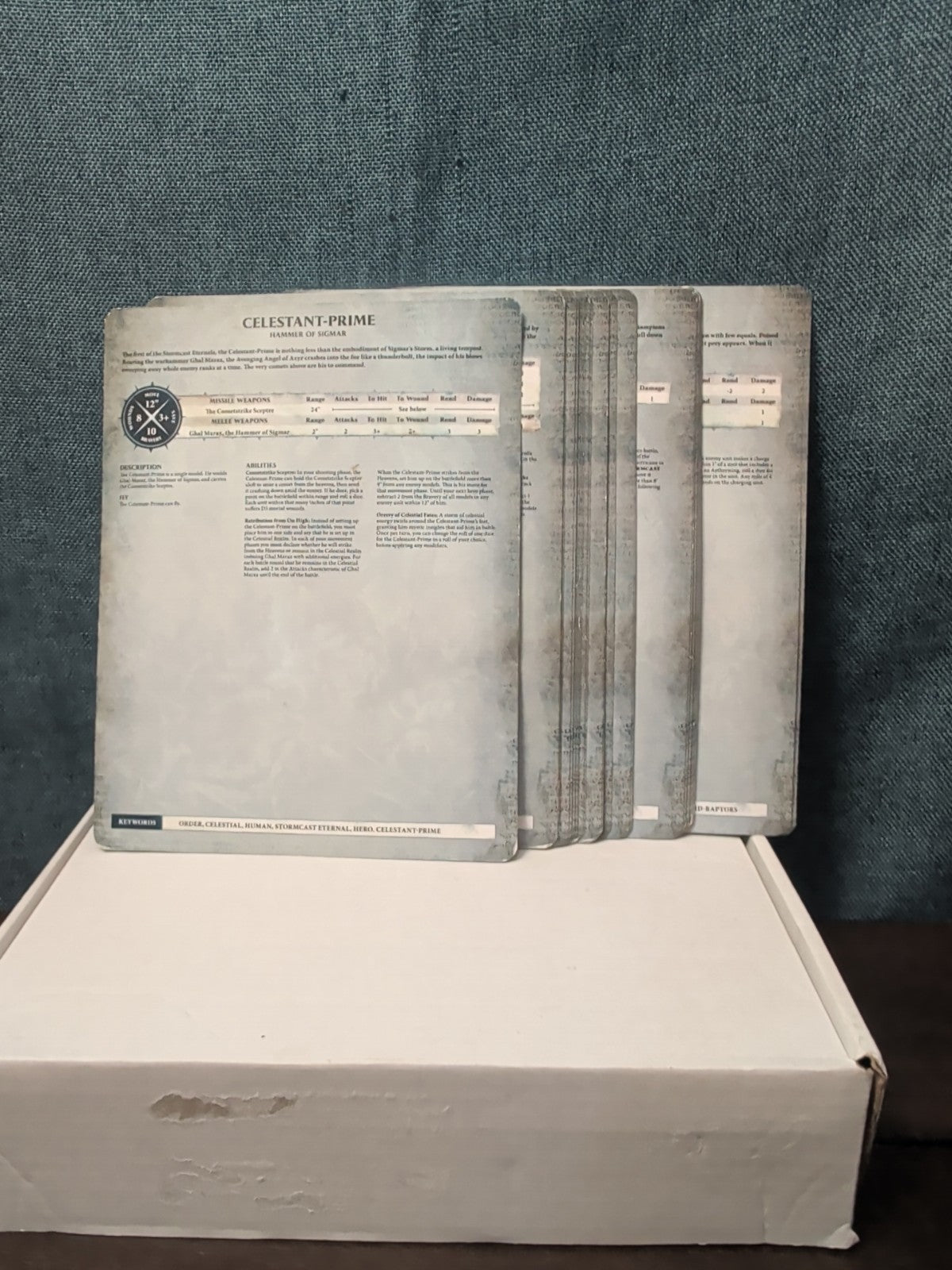 Warhammer Age of Sigmar: Stormcast Eternals Warscroll Cards