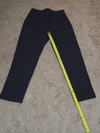 Zac & Rachel Pants 12 Black White Polka Dot Pull On Stretch