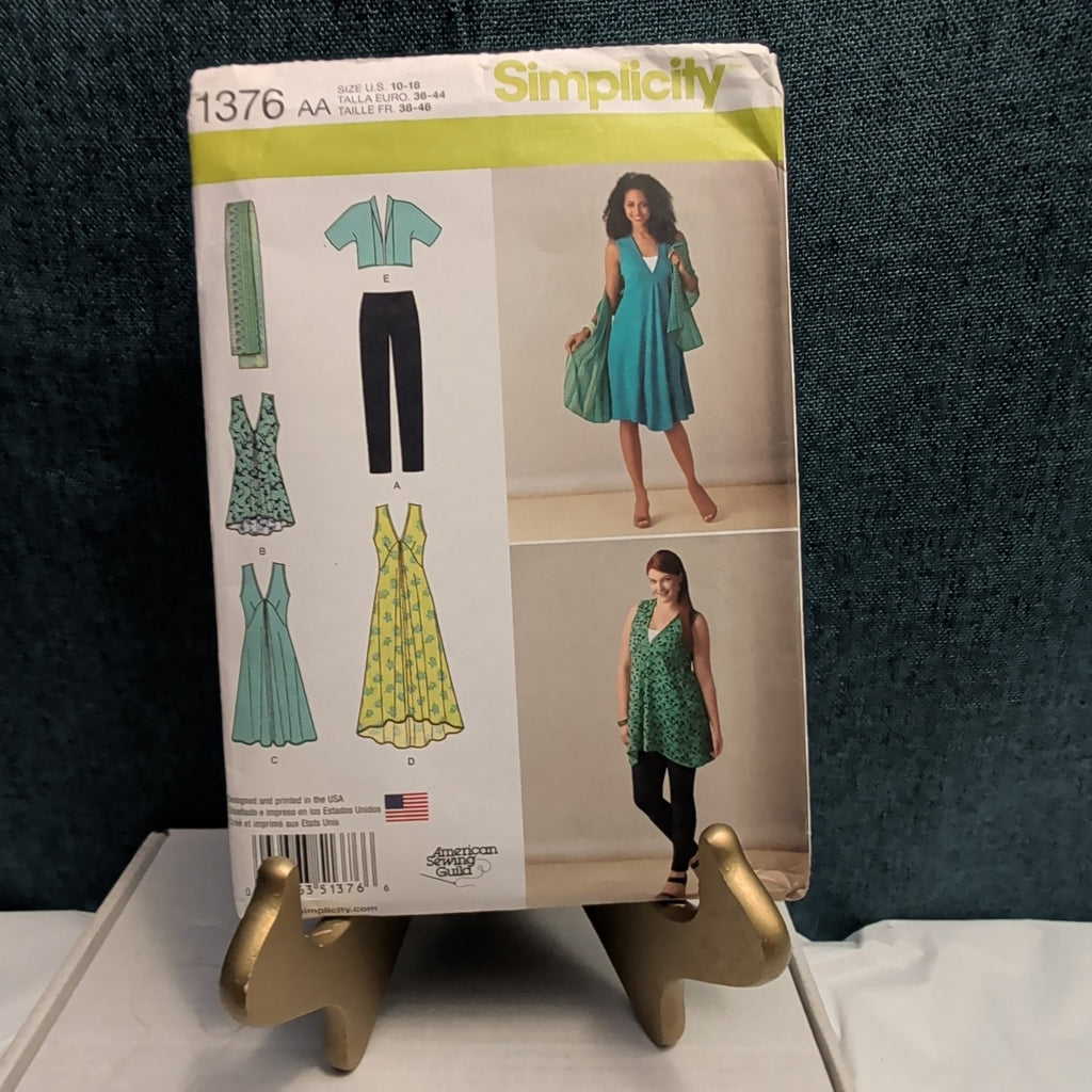 Simplicity 1376 Sewing Pattern Wardrobe Dress Pants Jacket Tunic 10-18 UNCUT