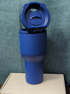 NEW HINJ 30oz Insulated Travel Tumbler Blue | Permanent Lid Stainless Steel