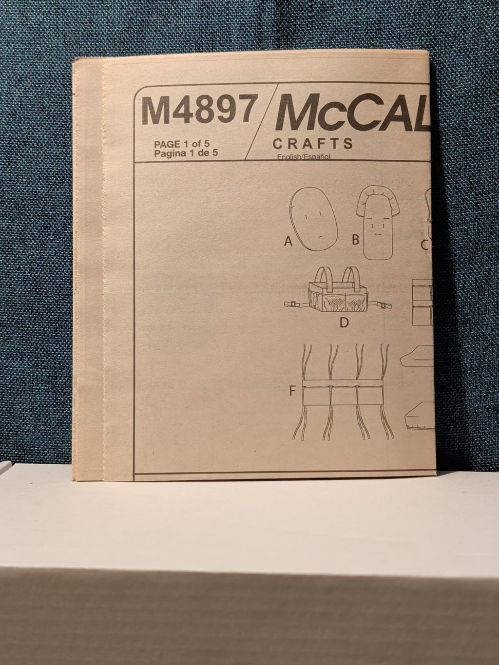 McCall's M4897 Nursery Decor Pattern 2005 Crib Organizer Diaper Stacker UNCUT