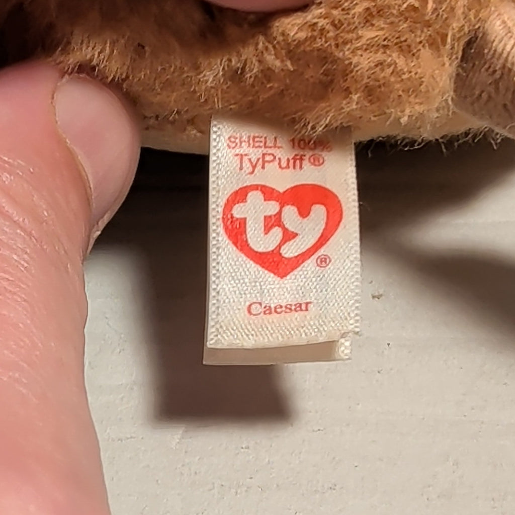 Ty Puffies CAESAR THE LION Beanie Ball 4" Plush | 2022 Mint with Tags MWMT Gold