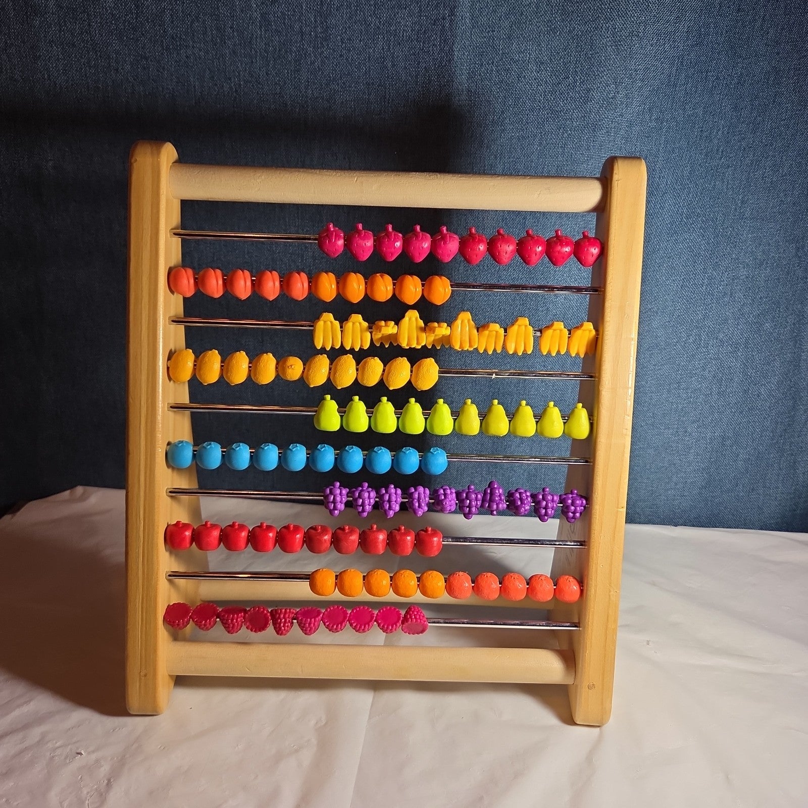 B. Toys Wooden Fruit Abacus Colorful Counting Frame