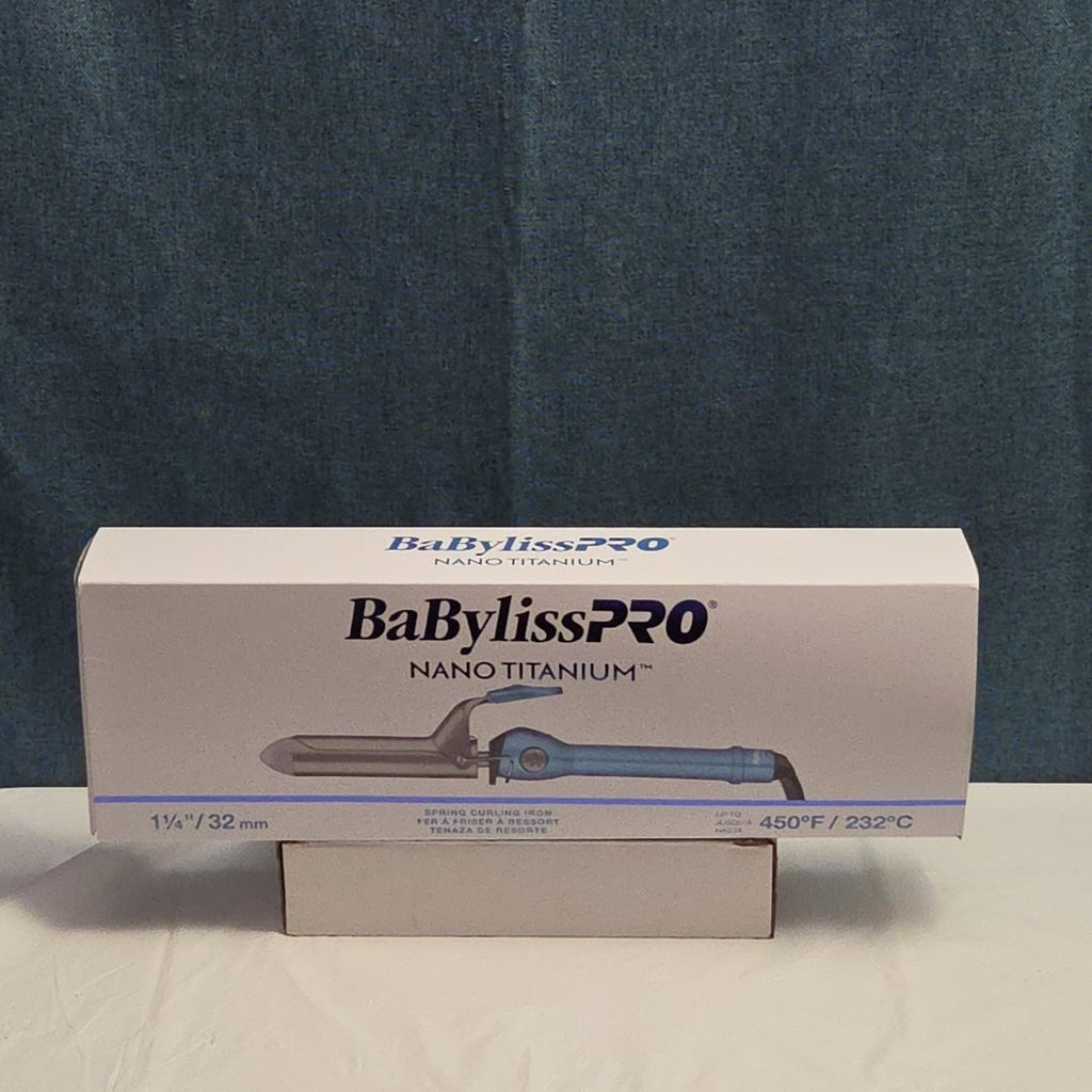BaBylissPRO Nano Titanium 1.25" Curling Iron BNT125S New Open Box Professional